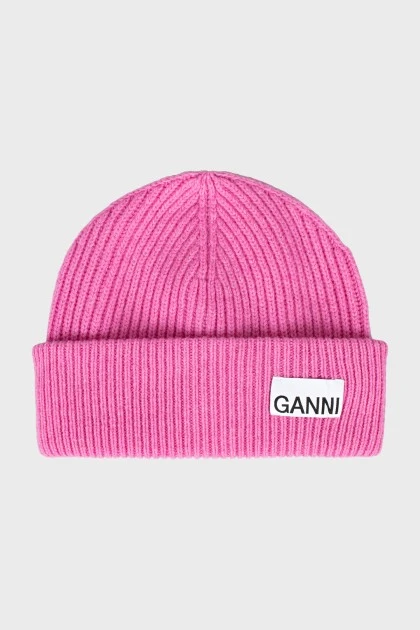 Pink hat with tag