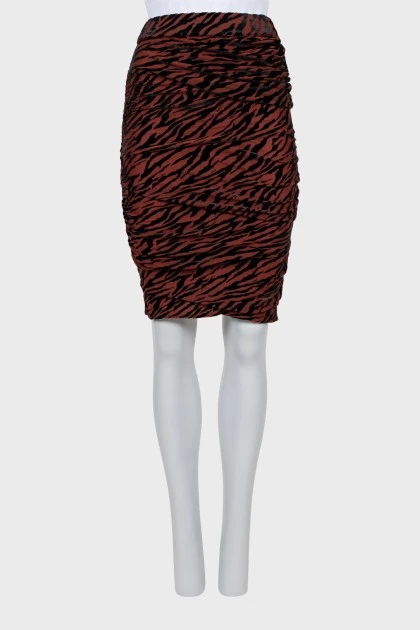 Animal print skirt with tag