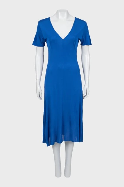Blue V-neck dress