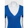 Blue V-neck dress