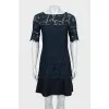 Guipure dress with short sleeves