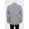 Men's fitted plaid jacket