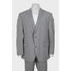 Men's gray checkered suit
