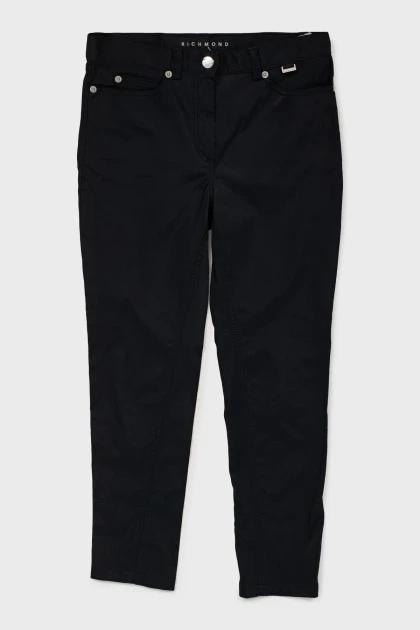 Black skinny fit trousers