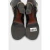 Black Leather Block Heel Boots