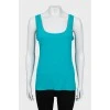 Light blue fitted tank top