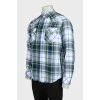 Men's checkered shirt with buttons