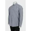 Men's gray shirt with fine print