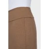 Brown A-line skirt