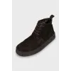 Men's brown suede boots