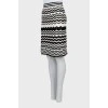 Knitted skirt in black and white