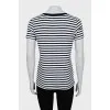 Striped T-shirt with bow
