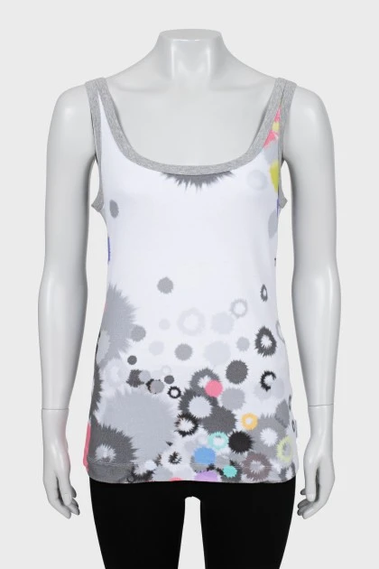 Abstract print fitted tank