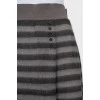 Striped short pile skirt