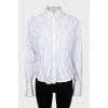 Fitted shirt with frills