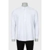 Men's white loose-fitting shirt