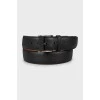 Men's leather belt with tag
