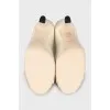 White open toe shoes