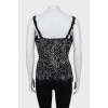 Wool tank with lace
