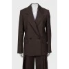 Wool suit with palazzo pants
