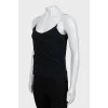 Black tank with draping