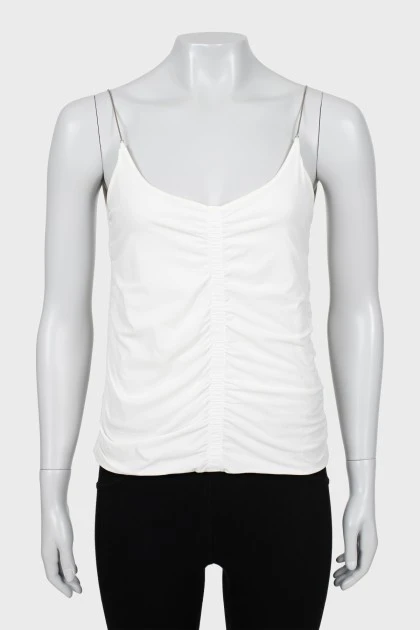 White tank with draping