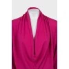 Pink cardigan with plunge neck