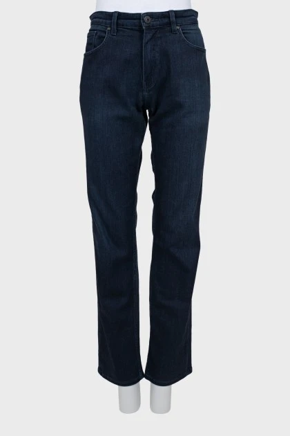 Straight-leg jeans in dark blue