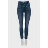 Blue high-waisted skinny jeans