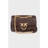 Quilted bag with gold-tone hardware