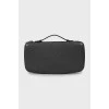 Men's leather clutch with zipper
