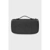 Men's leather clutch with zipper