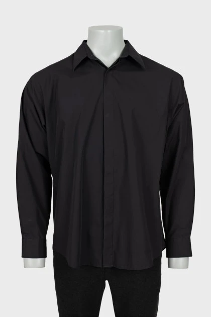 Men's black fitted shirt