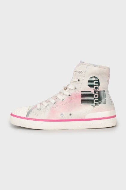 Textile sneakers with print