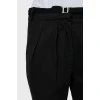 Black tapered trousers