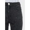 Dark gray printed jeans