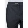 Tapered trousers with turn-ups