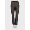 Tapered mesh trousers