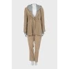 Corduroy brown suit with trousers