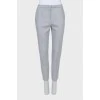 Gray wool trousers with arrows