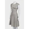 Gray sleeveless fitted dress