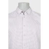 Men's white shirt with fine print