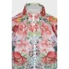 Floral ramie shirt