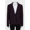 Purple straight-fit jacket