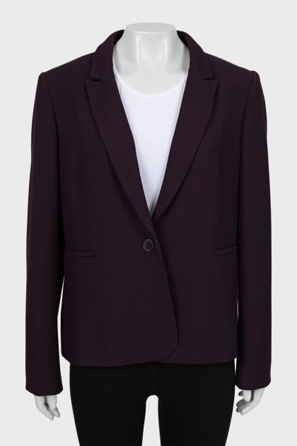 Purple straight-fit jacket