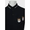 Men's polo shirt with patches