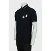 Men's polo shirt with patches