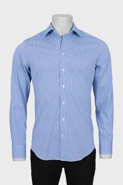 Men's blue gingham shirt