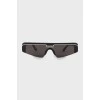 Black browline sunglasses with logo