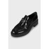 Leather loafers with signature logo